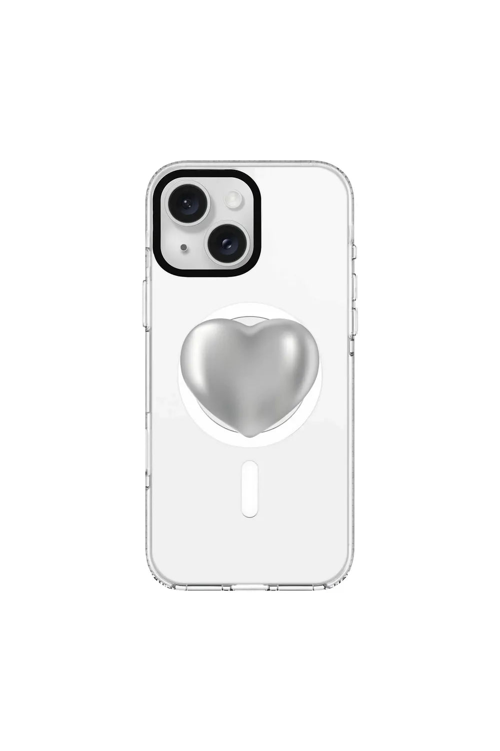 Silver Heart-Clear Kılıf Magsafe Özellikli - Iphone 15 - 0
