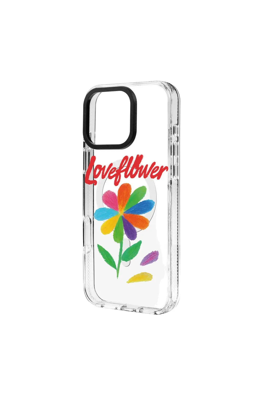 Love Flower-Clear Kılıf Magsafe Özellikli - Iphone 15 Pro Max - 1