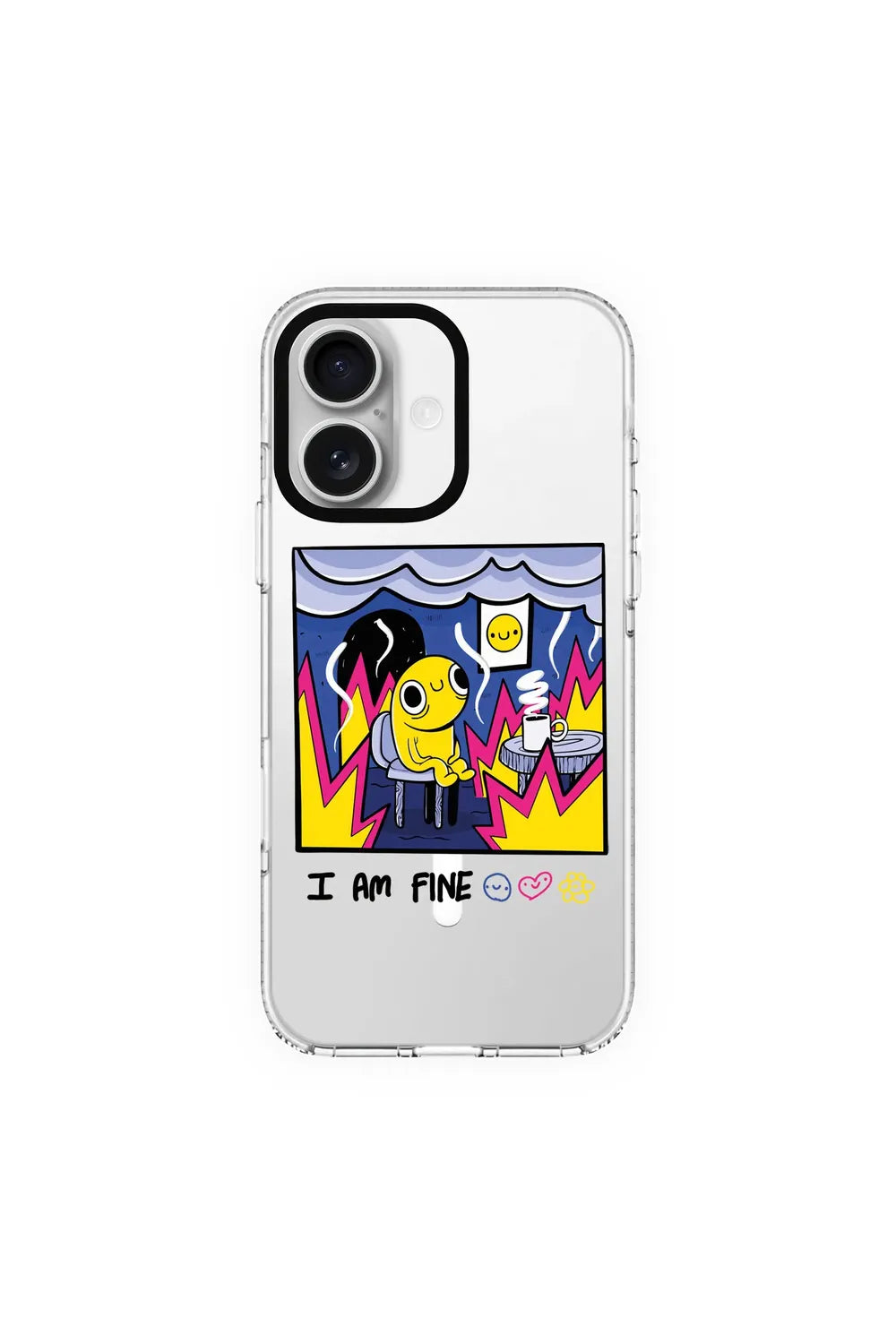 I Am Fine-Clear Kılıf Magsafe Özellikli - Iphone 16 Plus - 0