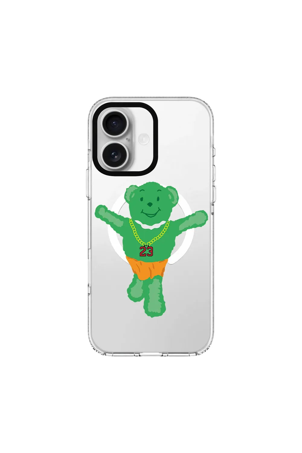 Green Bear-Clear Kılıf Magsafe Özellikli - Iphone 16 - 0