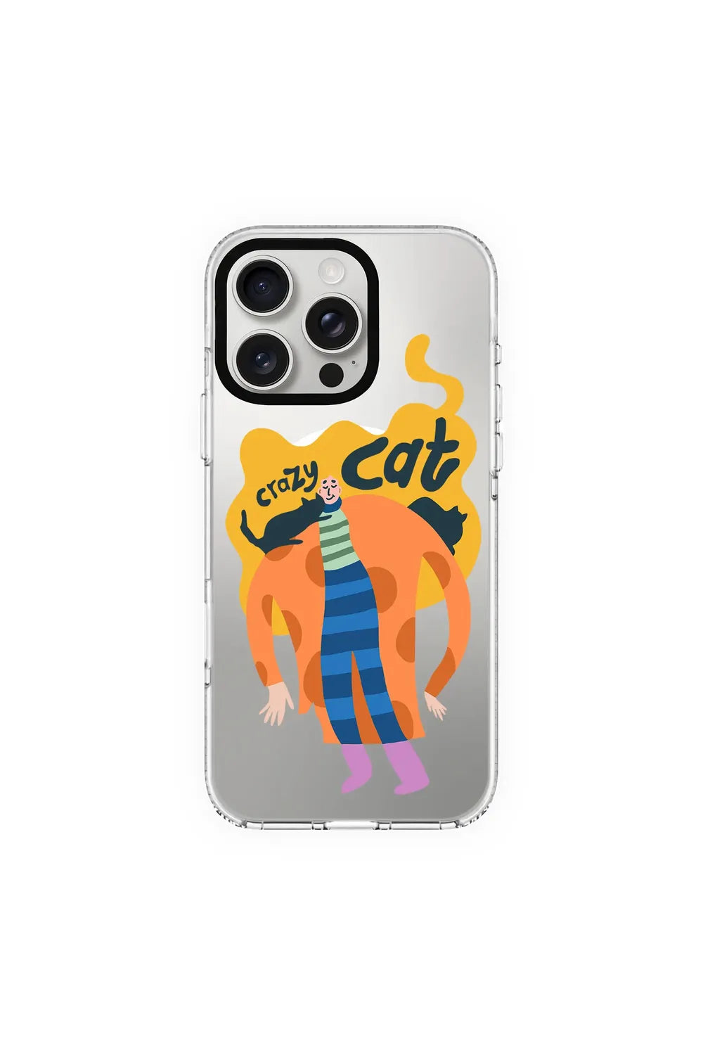 Crazy Cat-Clear Kılıf Magsafe Özellikli - Iphone 16 Pro - 0