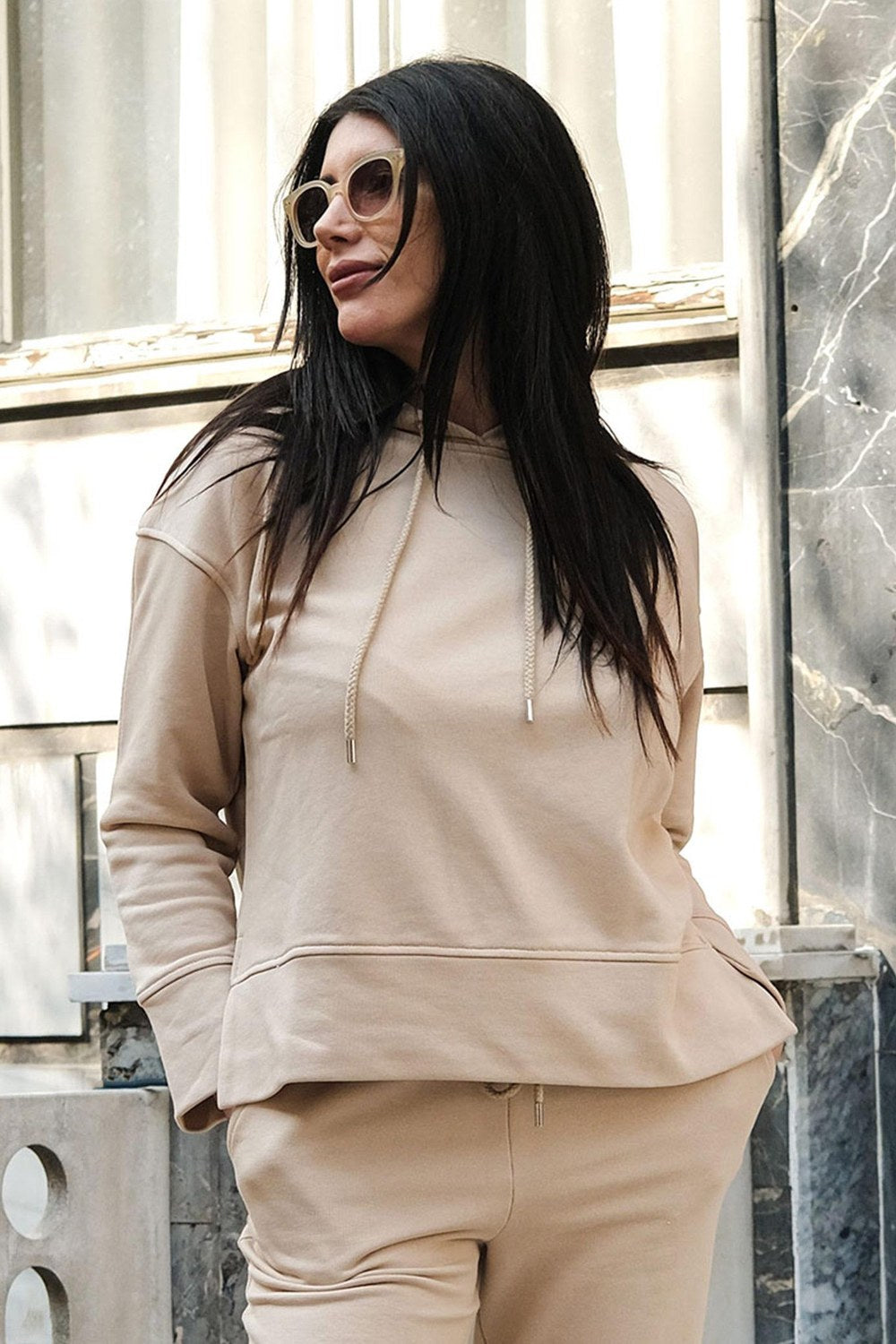 Mage Sweatshirt, Taş, S - 1
