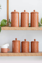 Prizma Çay Şeker Kahve Kavanozu, Terracotta, 1 Lt - 1