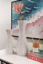 Licia Seramik Vazo, Beyaz, 13 × 10 × 33 Cm - 0
