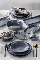Noon Oval Servis Tabağı 2'li, Gri, 26 Cm - 4