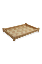 Wicker Bambu Tepsi, 41 × 28 × 5 Cm - 0