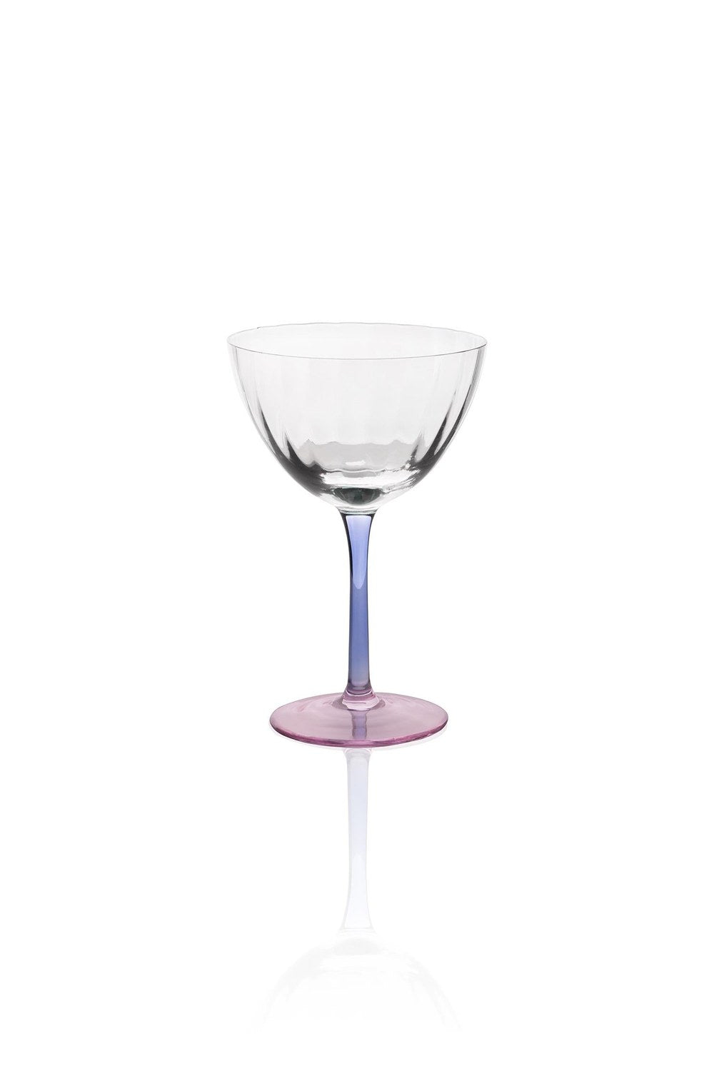 Ayaklı Cam Dondurma Kasesi, Mavi & Pembe, 280 Ml - 0