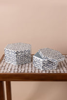 Sedef Altıgen Kutu 28x24x14 Cm - 1