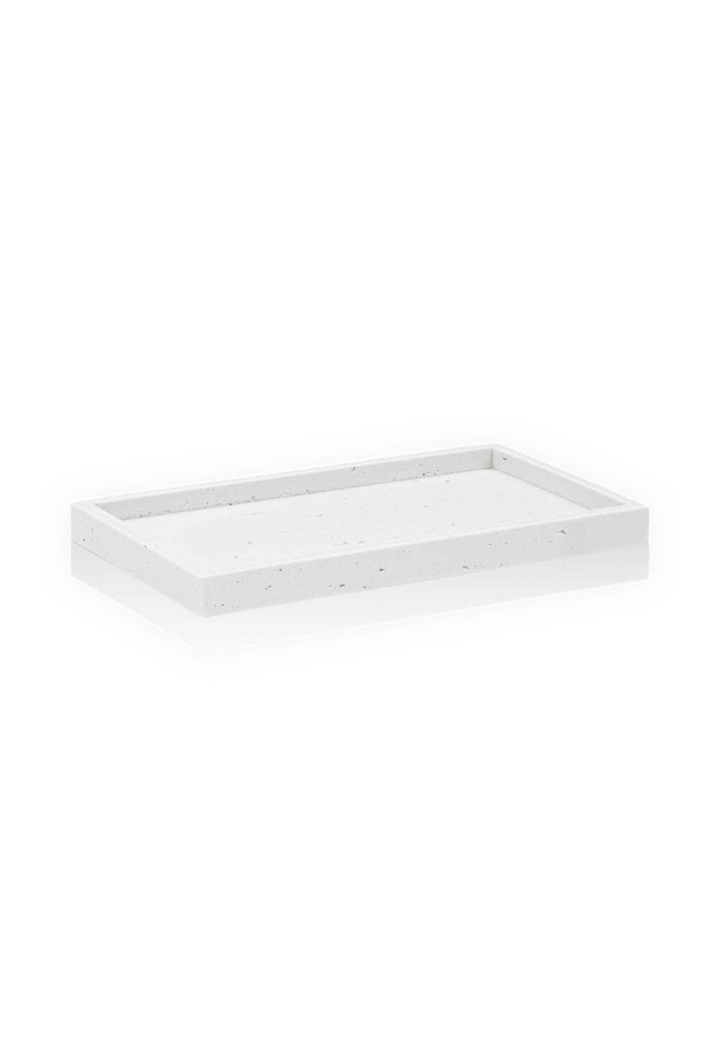 Travertine Banyo Tepsisi Beyaz 28x16x3 Cm - 0
