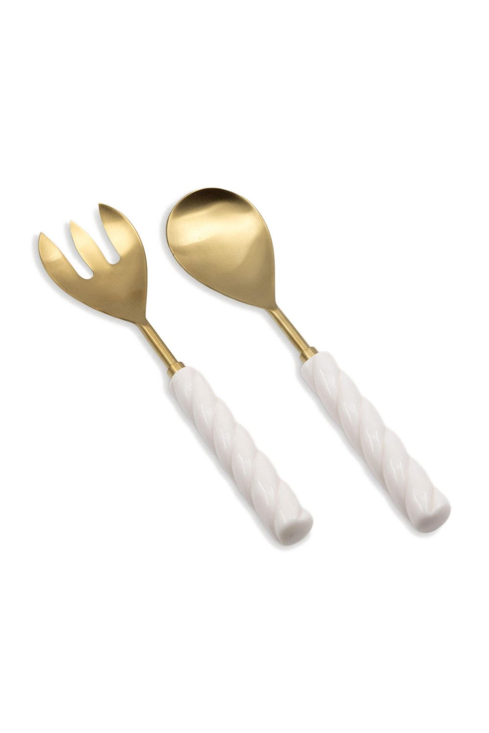 Column Salata Servis Takımı, Mat Gold - Beyaz, 2 Parça - 1