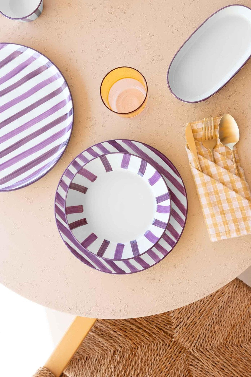 Joy Oval Servis Tabağı 2'li Set, Mor, 17 × 30 × 4 Cm - 4