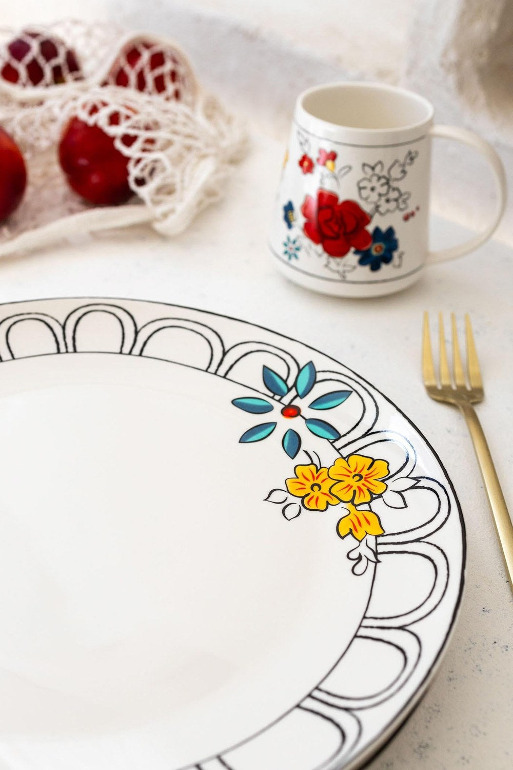 Fiore Servis Tabağı 6 Kişilik, 27 Cm - 1