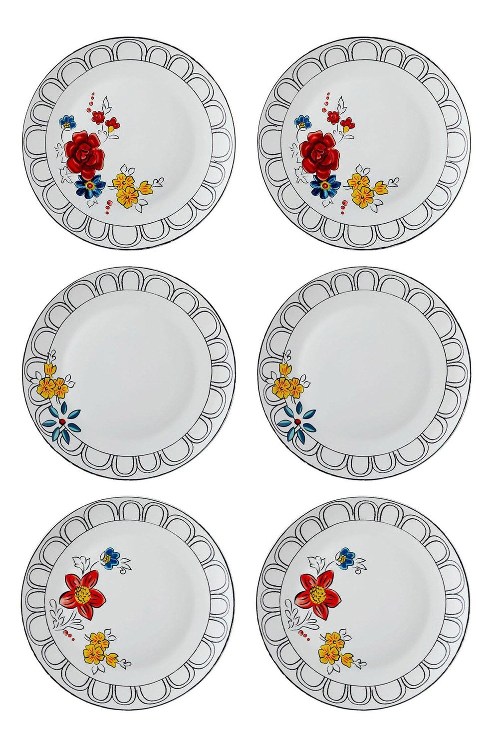 Fiore Servis Tabağı 6 Kişilik, 27 Cm - 4