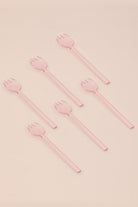 Abiete Dondurma Ve Tatlı Kaşığı, Pembe, 6'lı Set - 0
