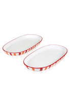 Joy Oval Servis Tabağı 2'li Set, Kırmızı, 17 × 30 × 4 Cm - 0