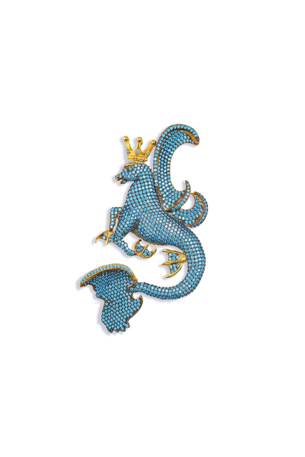 Secret Of The Universe Aqua Kristal Mitolojik Dragon Kolye/Broş - 0