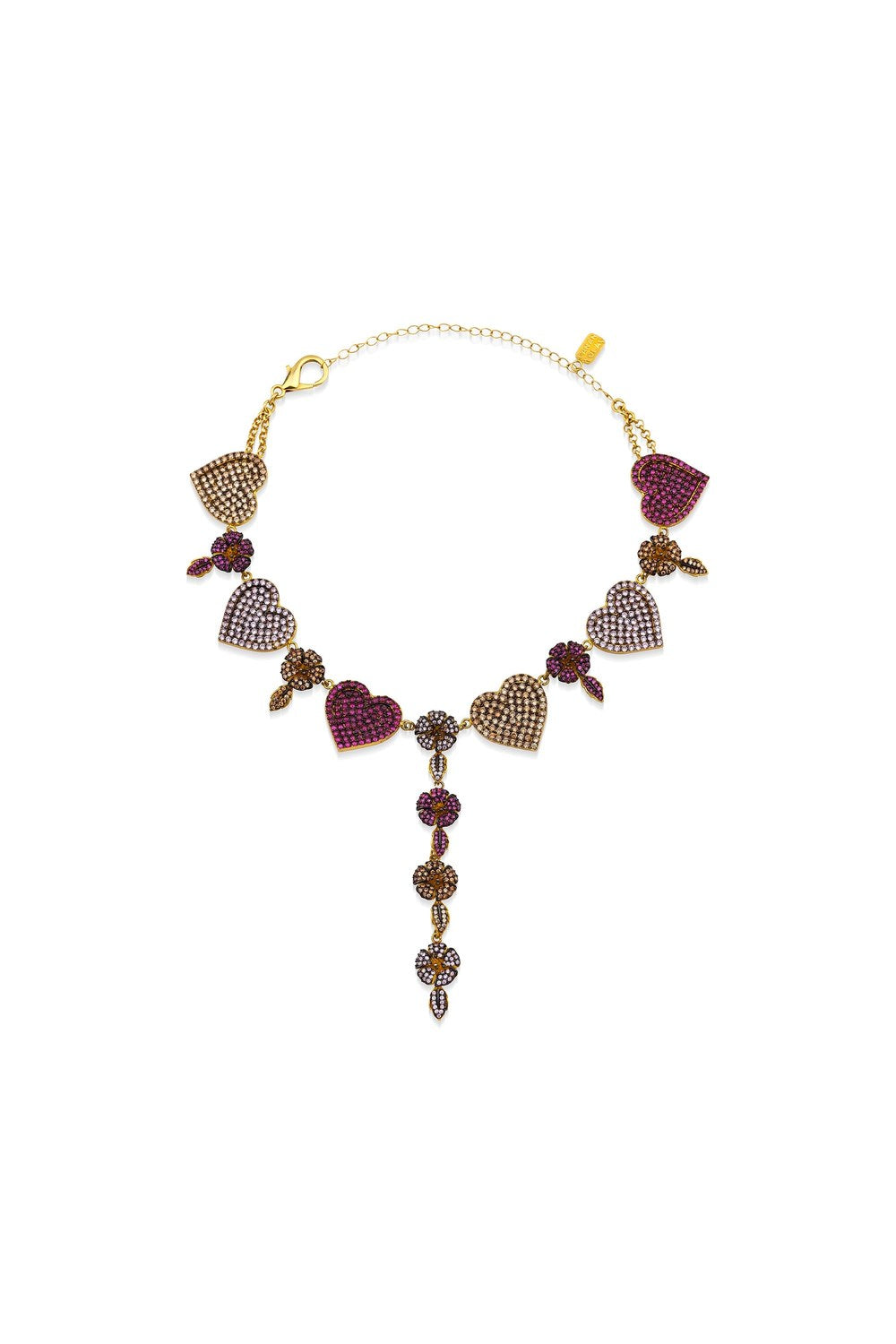 Secret Of Heart Ruby & Pembe & Şampanya Choker/Kolye - 0