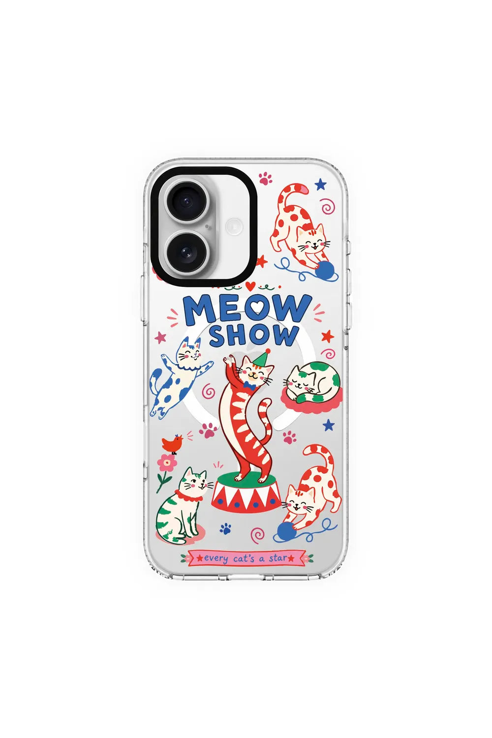Meow Show Clear Kılıf Magsafe Özellikli - Iphone 17 - 0