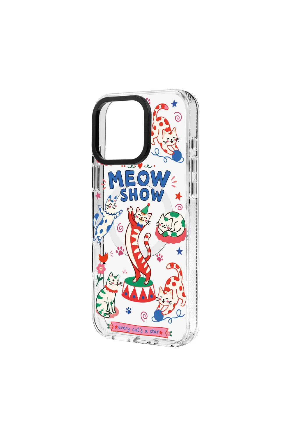 Meow Show Clear Kılıf Magsafe Özellikli - Iphone 16 Pro Max - 1
