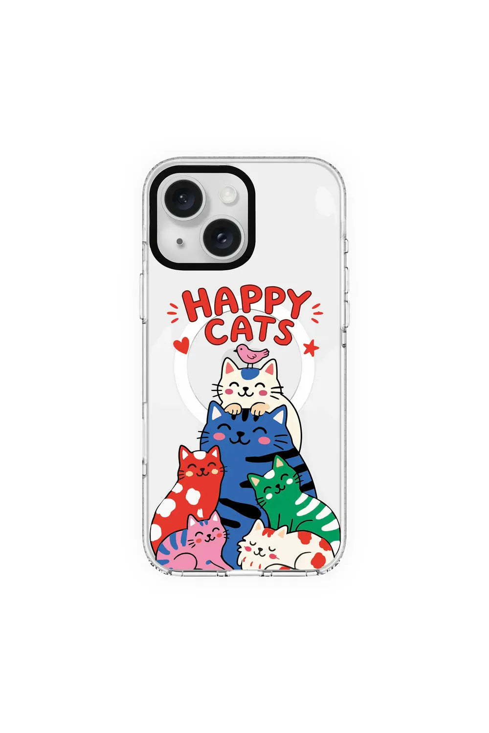 Happy Cats Clear Magsafe Kılıf, Iphone 15 Plus - 0