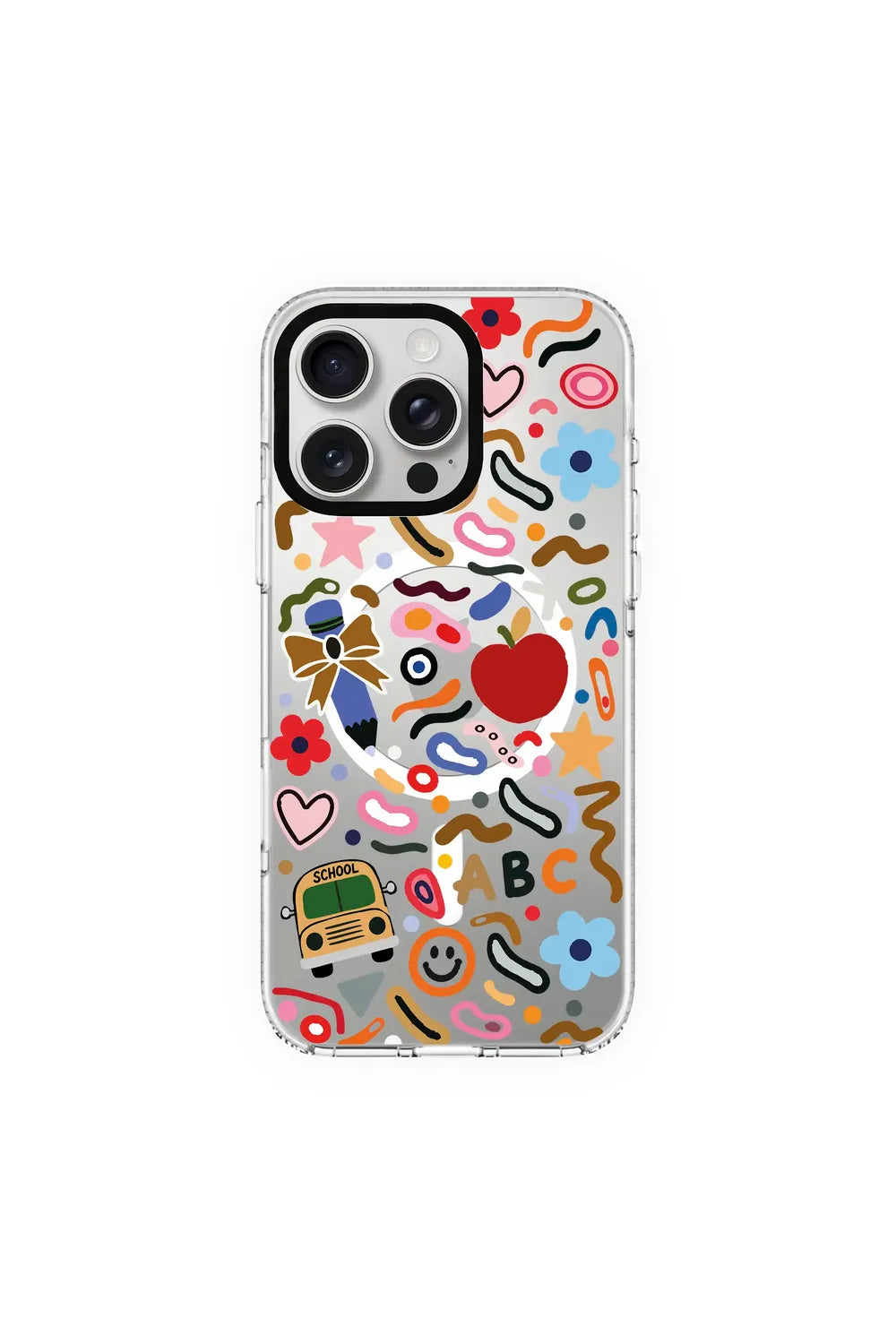 Happy School Clear Magsafe Kılıf, Iphone 15 Pro - 0