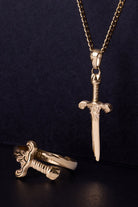 Kılıç Formlu Kolye, Gold - 3