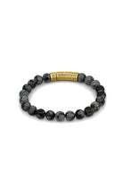Obsidyen Taşlı Kalın Bileklik, Gold - 1