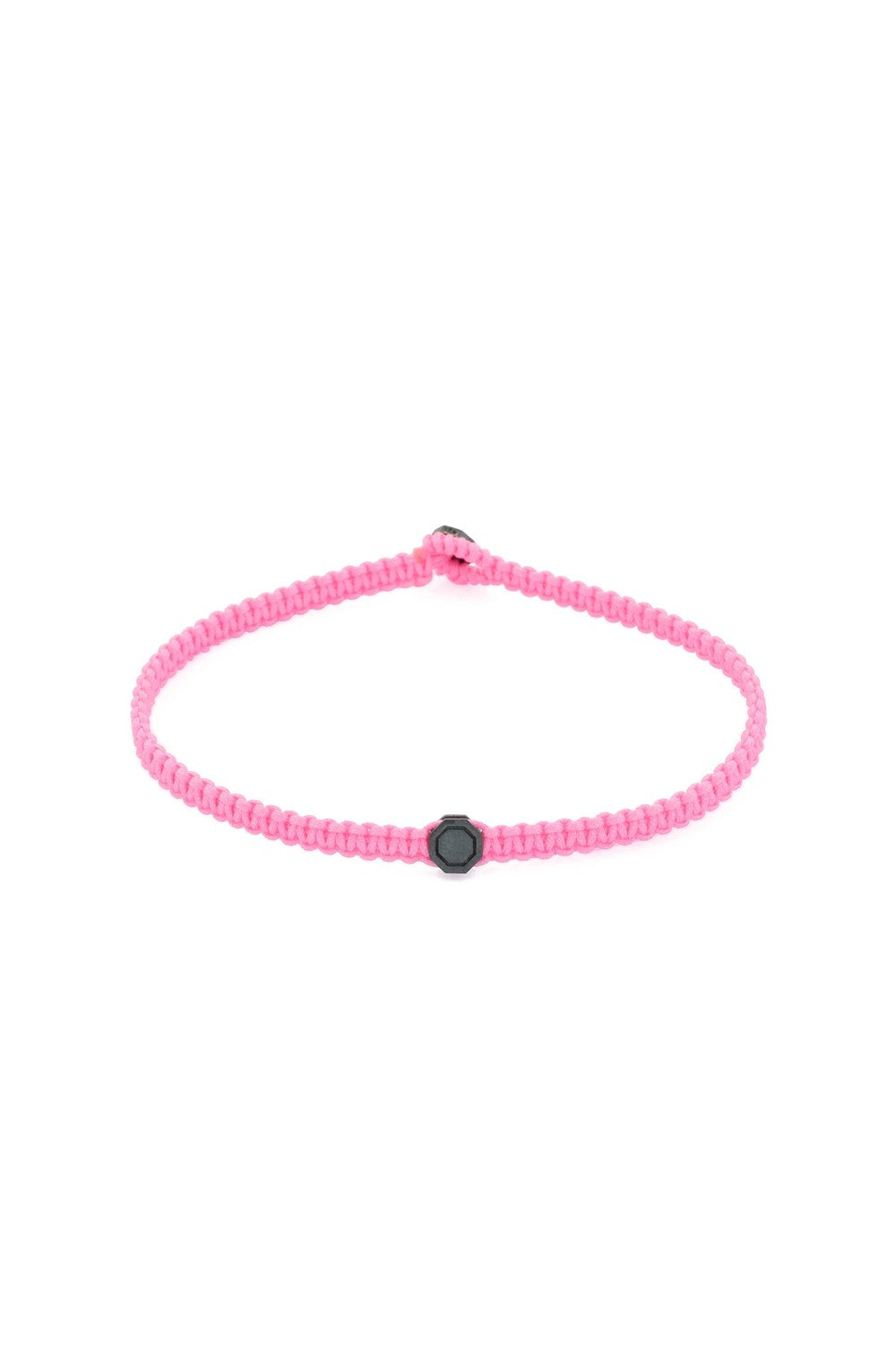 Sekizgen Detaylı Makrome Bileklik, Pembe - Oksitli - 0