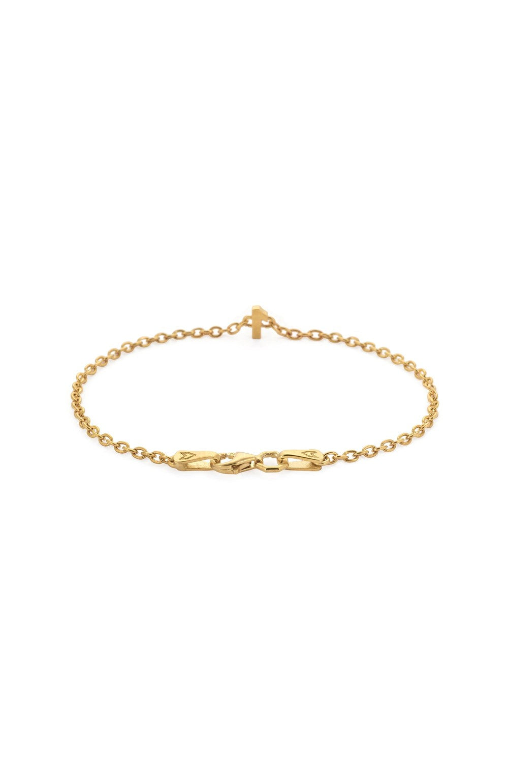 Rakam Detaylı Zincir Bileklik, Gold - 1