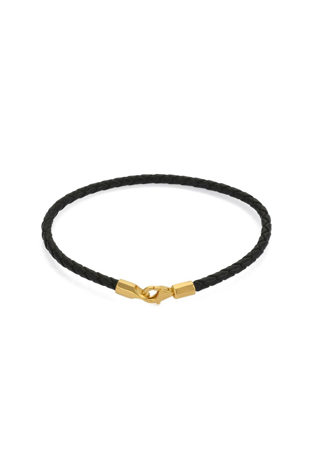 Örgü Deri Bileklik, Gold - 0