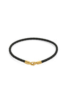 Örgü Deri Bileklik, Gold - 0