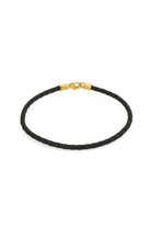 Örgü Deri Bileklik, Gold - 1