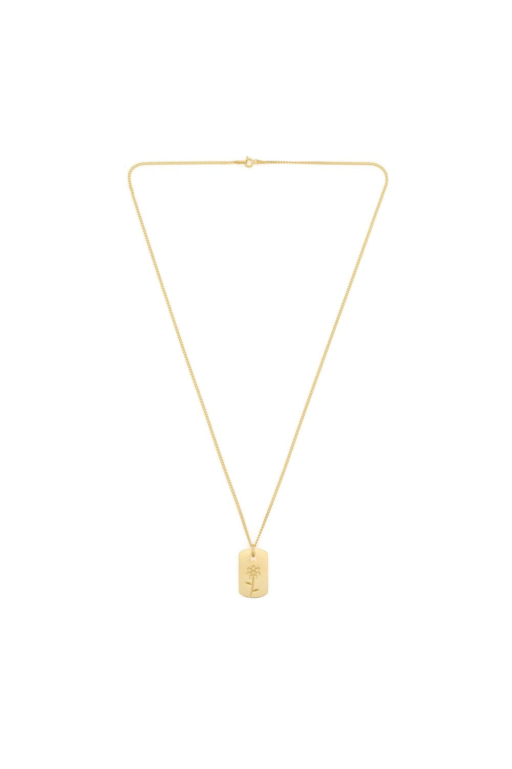 Plaka Detaylı Gurmet Zincir Kolye, Gold - 2