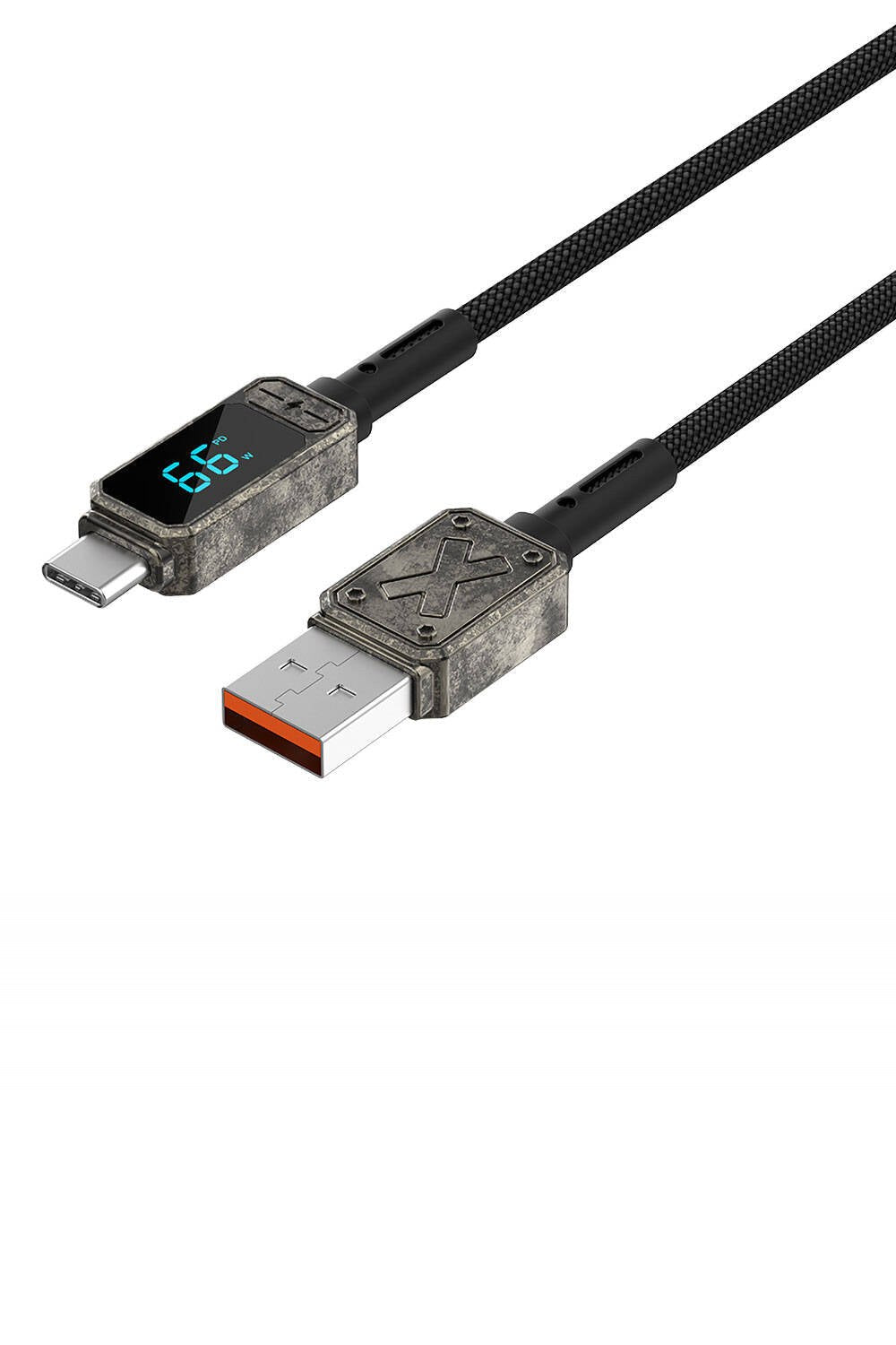 Wi-C038 Titan Serisi Usb-A - Type-C Led Göstergeli Şarj Kablosu, 66 W, 1,2 M - 1