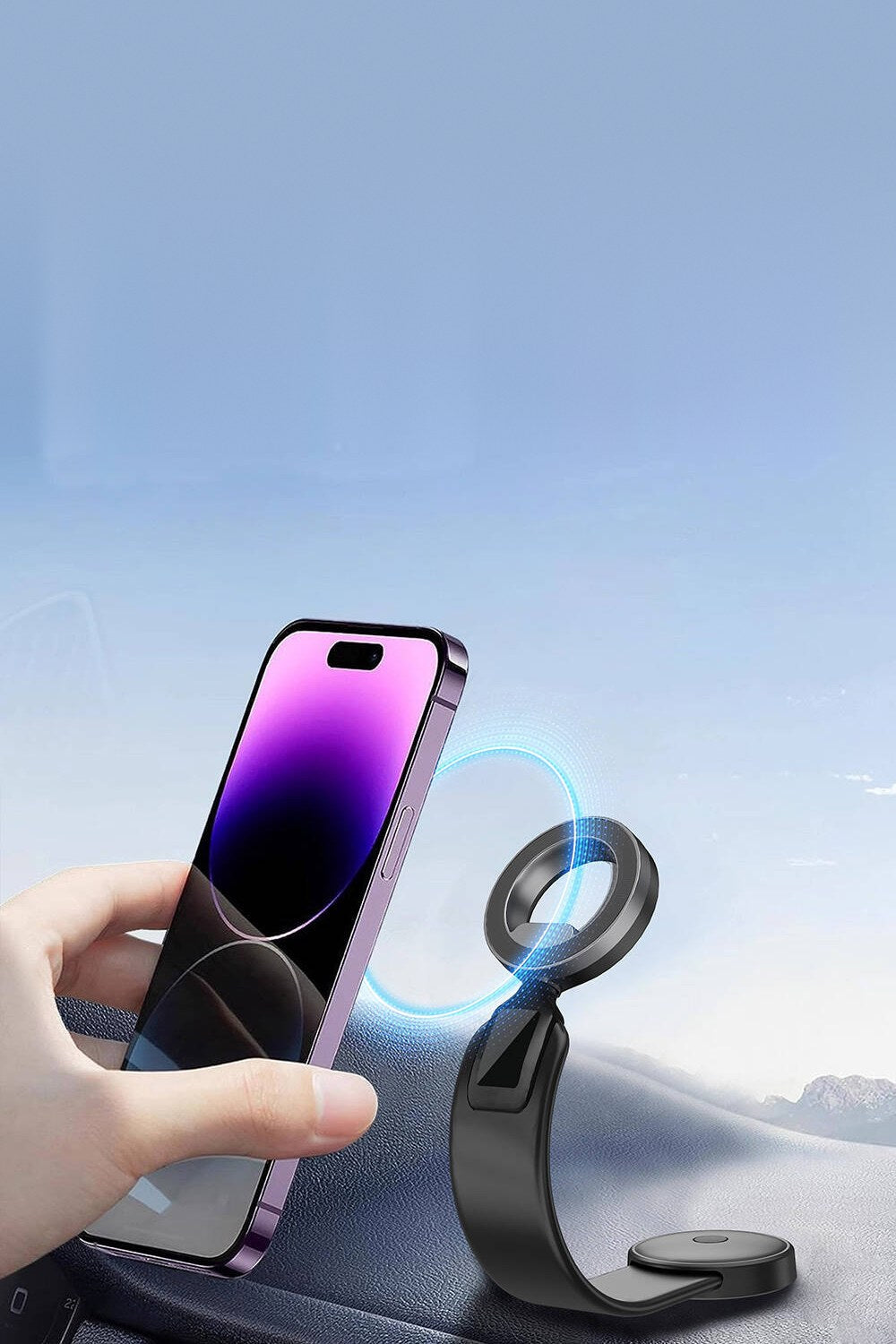 Mago Serisi Magsafe Uyumlu Bükülebilir Araç Telefon Tutucu - 3