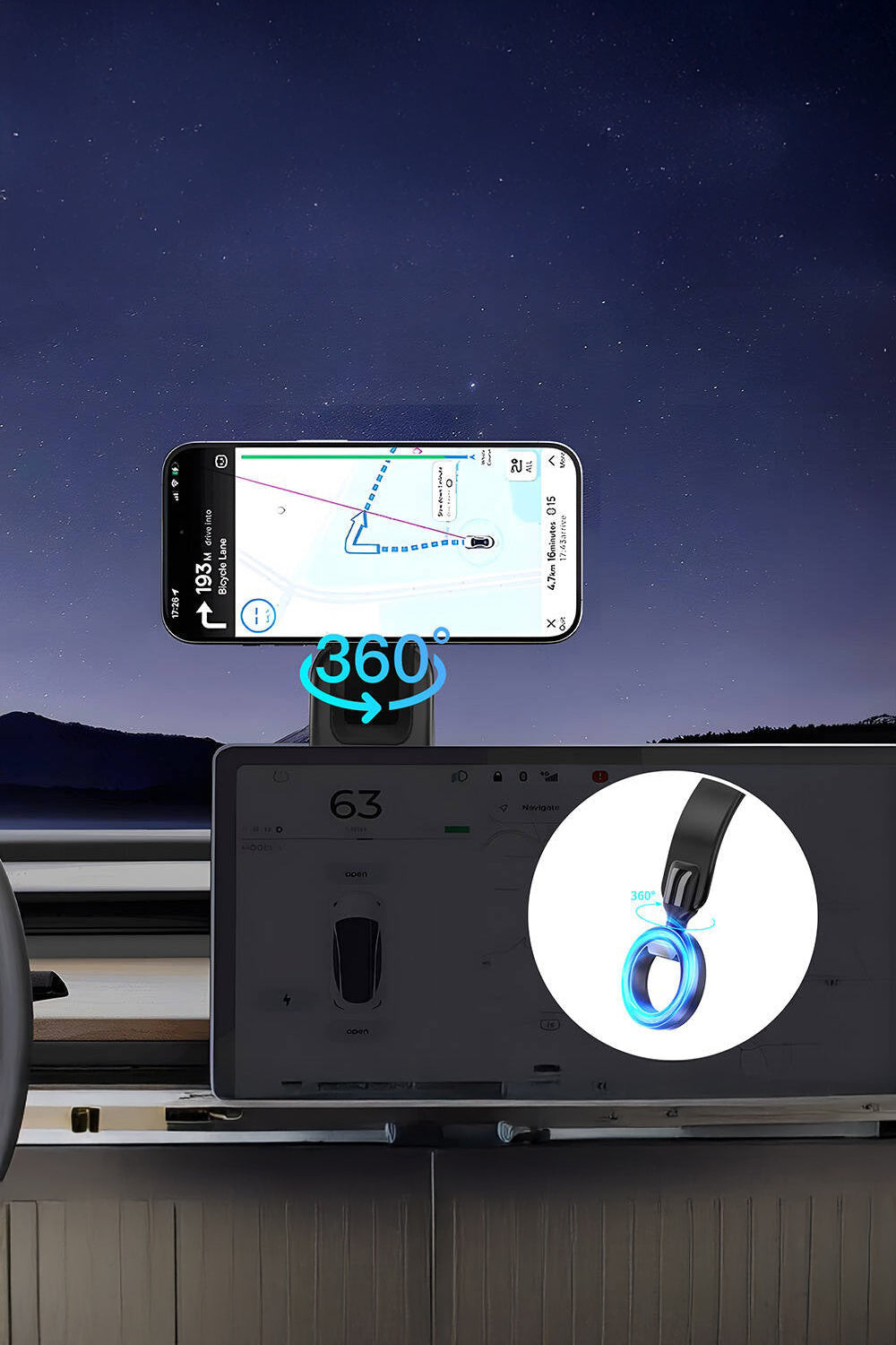 Mago Serisi Magsafe Uyumlu Bükülebilir Araç Telefon Tutucu - 6