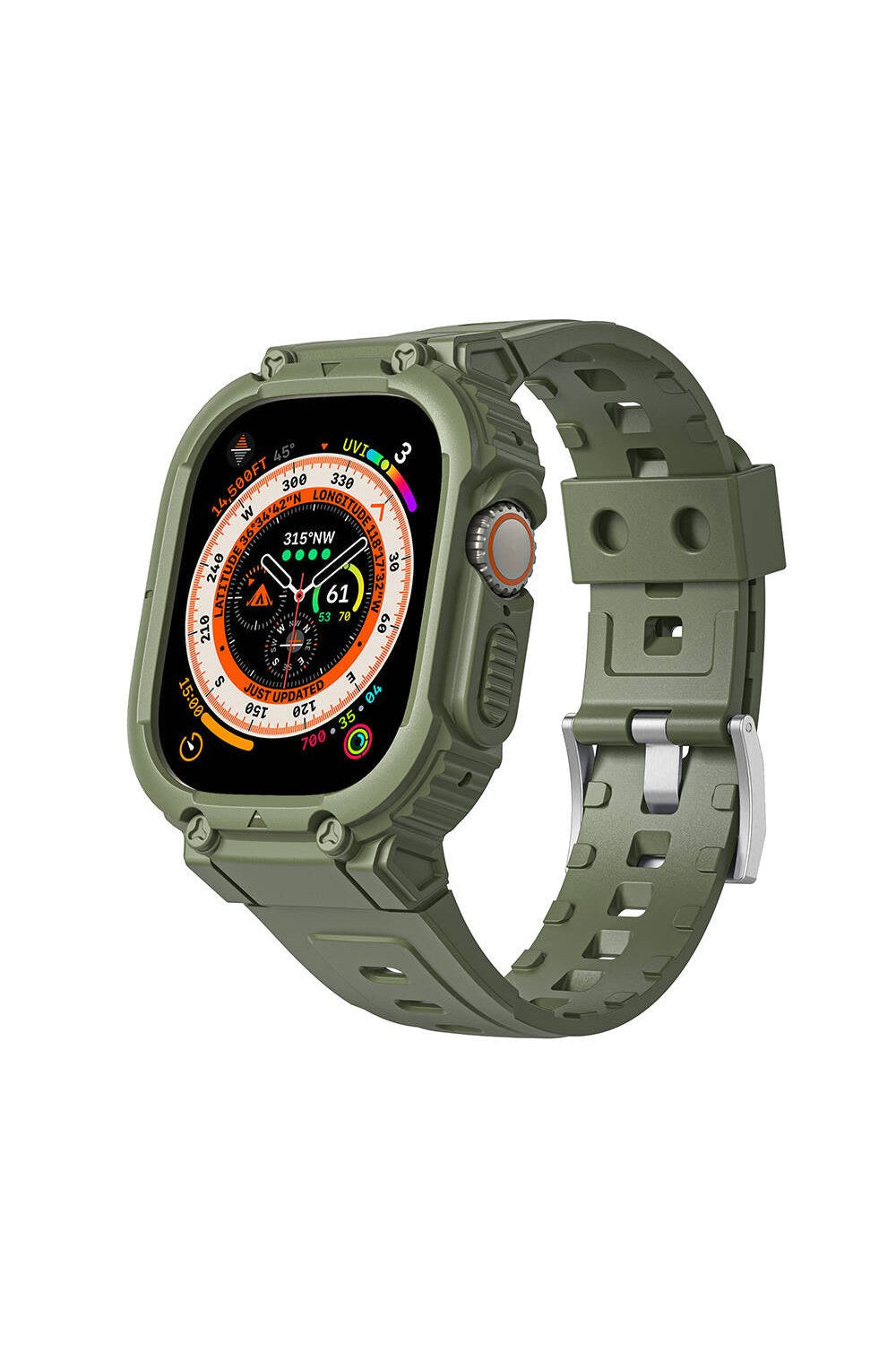 Armor 2'si 1 Arada Kasa Koruyucu Ve Silikon Kordon — Apple Watch Ultra 49 Mm - 5