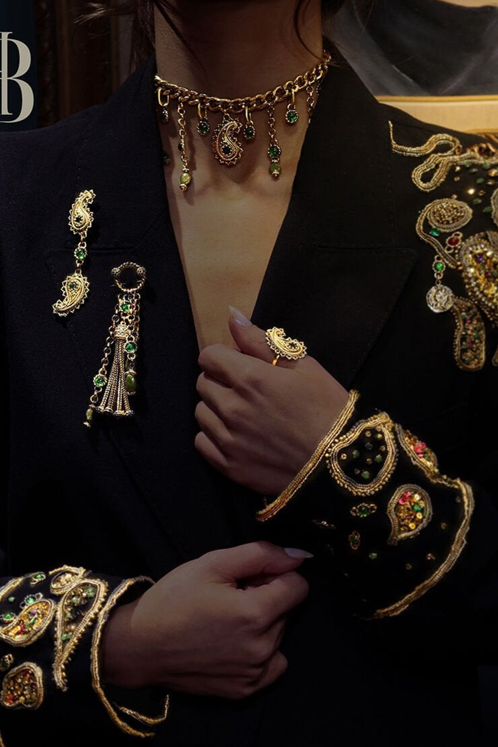 Royal Altin Kaplama Choker Kolye - 1