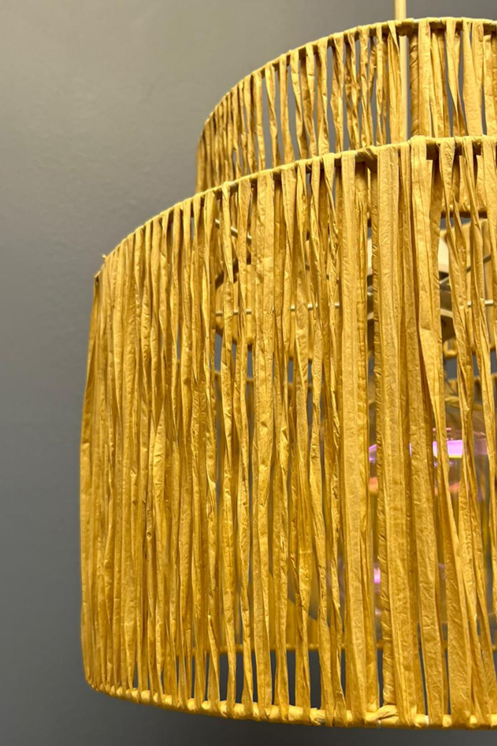 Raffia İp Sarkıt Avize - 9