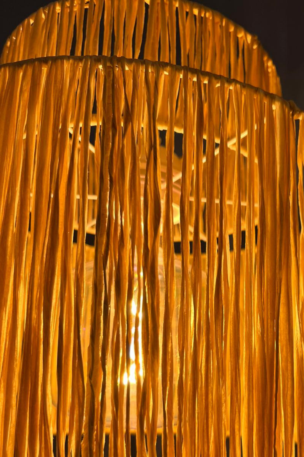 Raffia İp Sarkıt Avize - 3