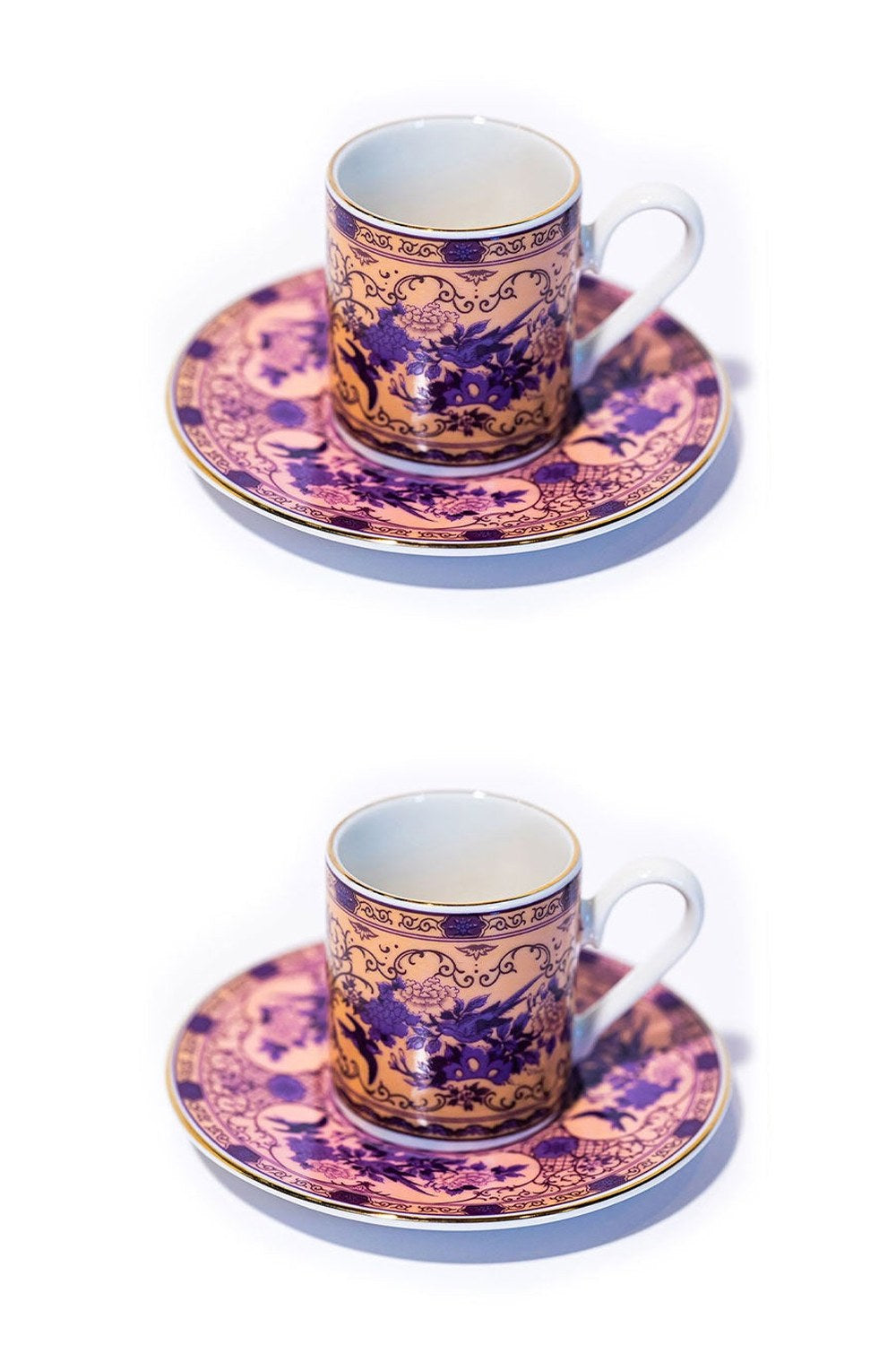 Eternal Lilac Rose Kahve Fincanı (2'li Set) - 1