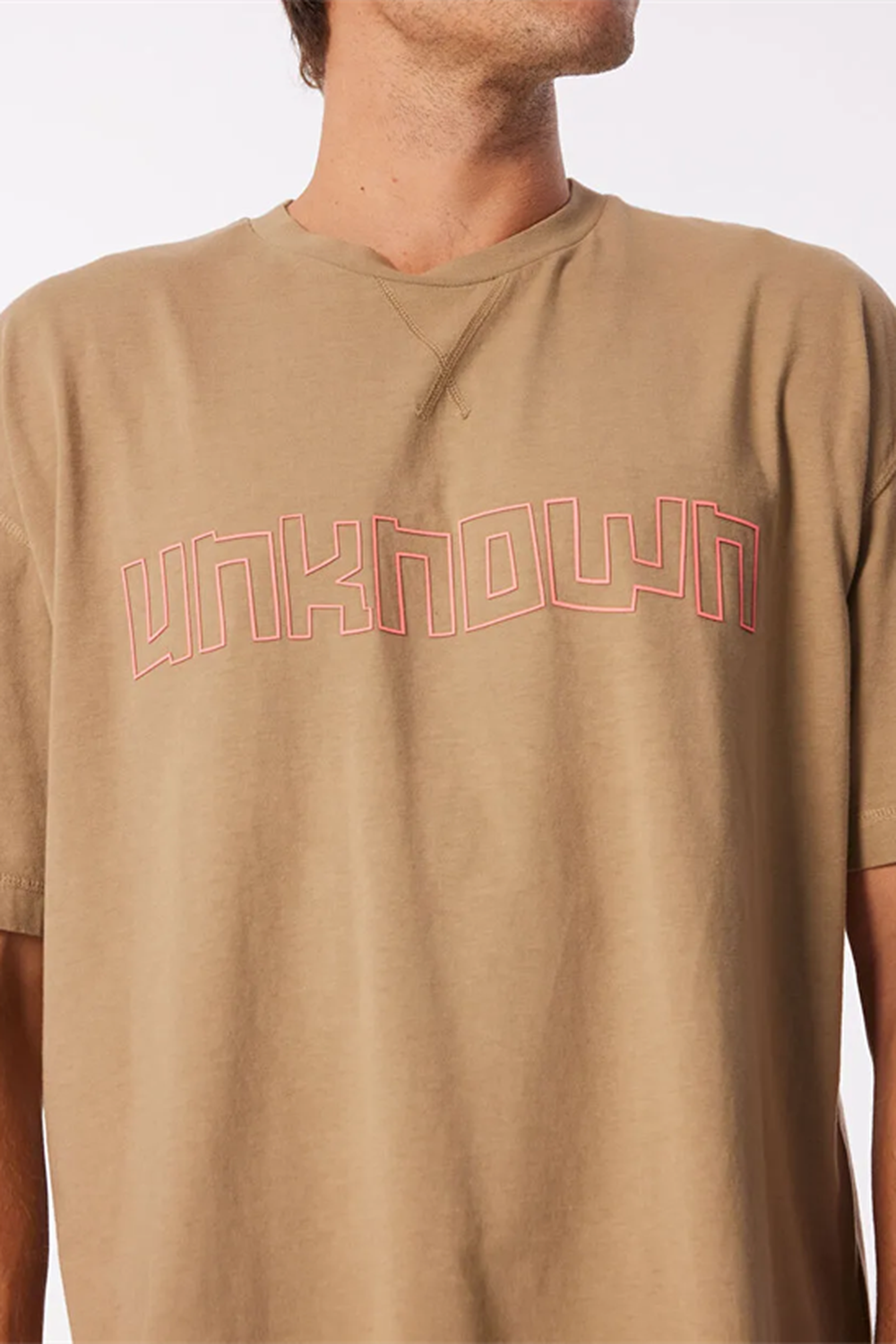 Bisiklet Yaka Tasarım Detaylı Erkek T-Shirt - 0