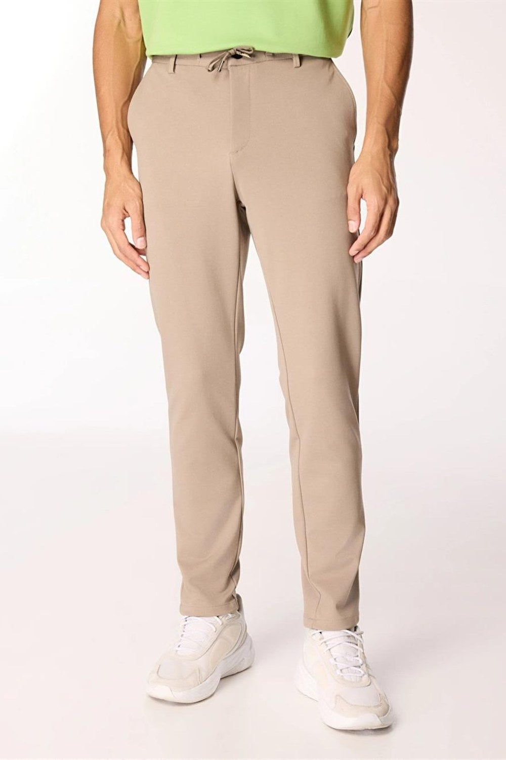 Normal Bel Kordonlu Chino Erkek Pantolon - 1