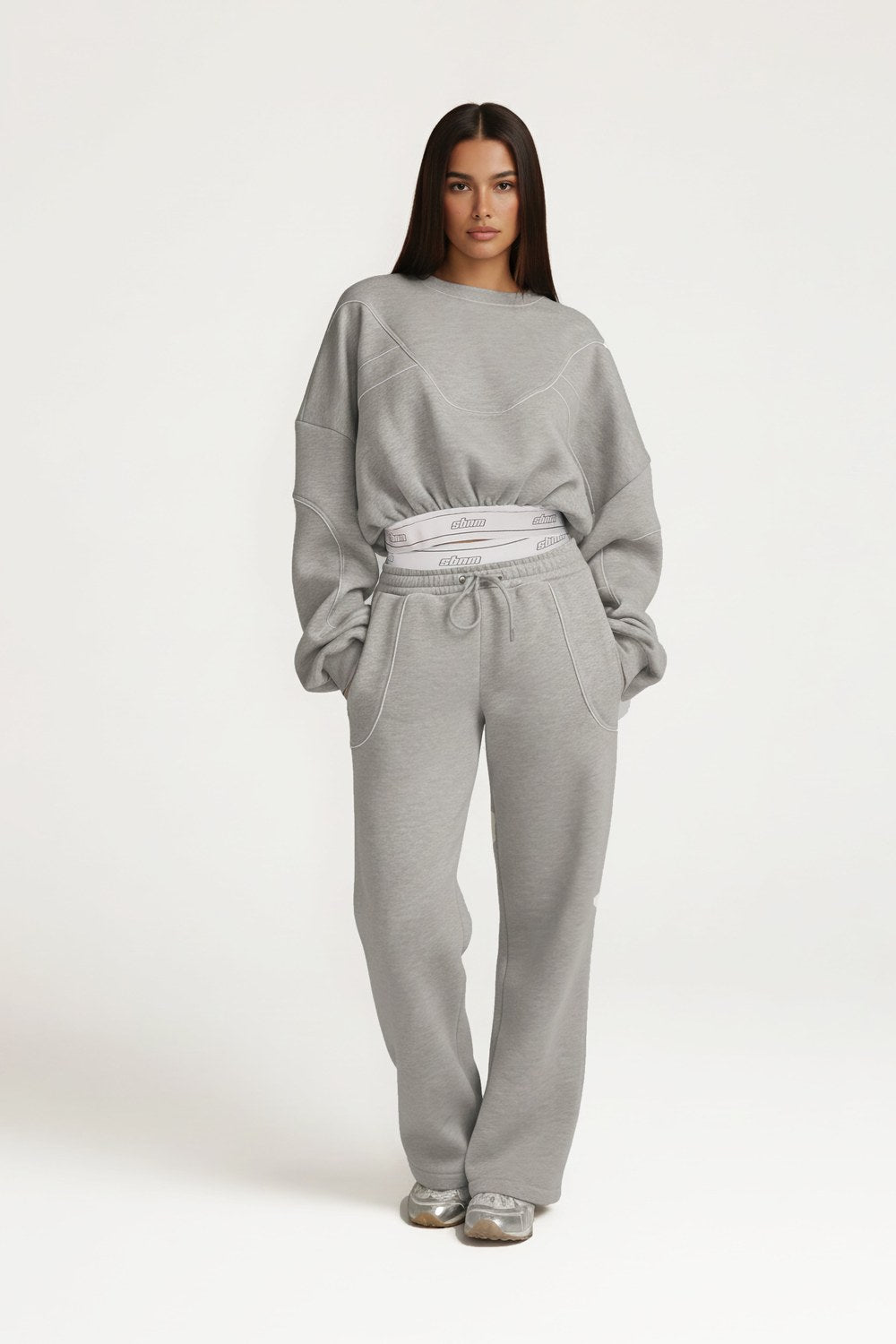 Grey Contour Biye Detaylı Eşofman Altı - 2