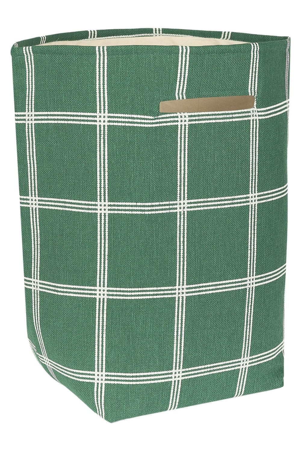Vibes Büyük Sepet, Green White Windowpane - 2