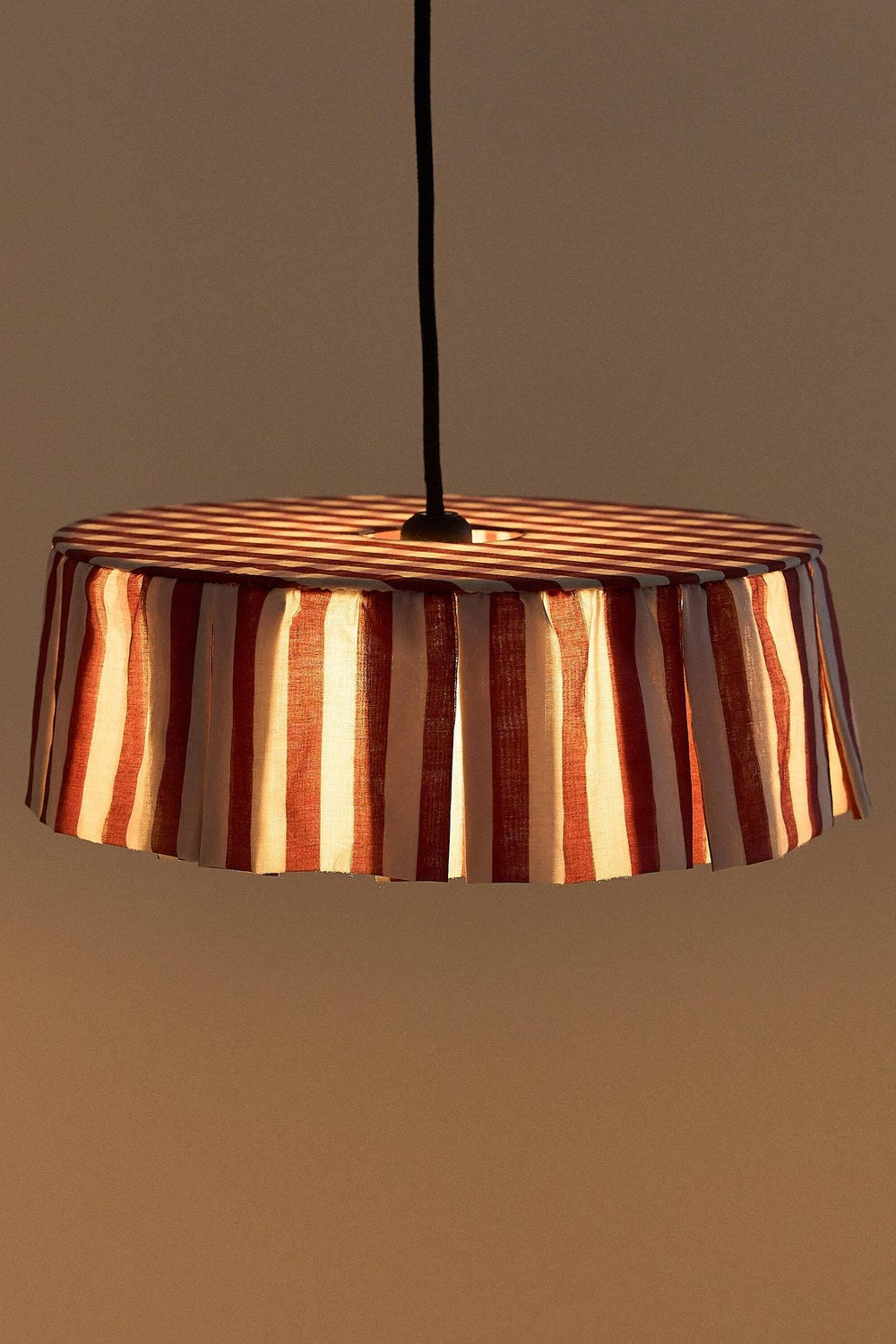 Vibes Aydınlatma Şapkası (Abajur) — Maroon Stripes, 40 Cm - 1