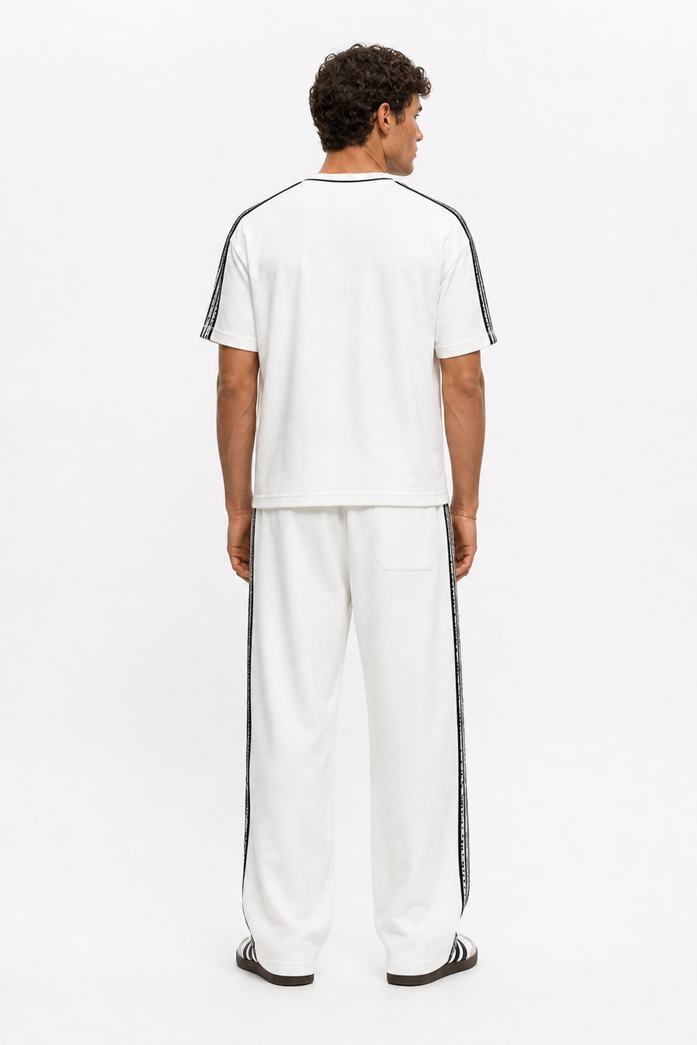 Erkek Originals Şerit Detaylı Regular Fit Eşofman Takımı Ekru - 3