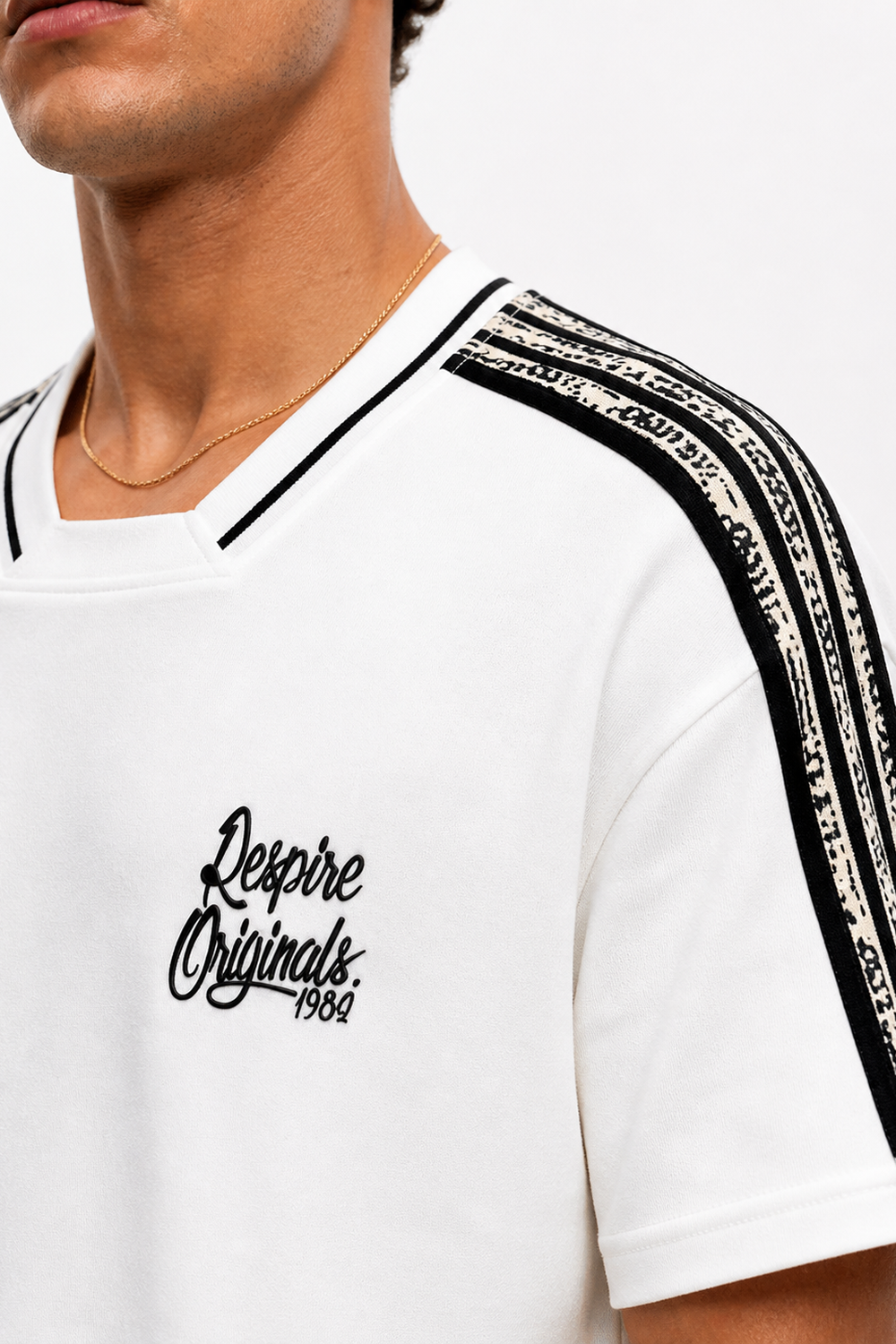 Erkek Originals Şerit Detaylı Regular Fit Eşofman Takımı Ekru - 4