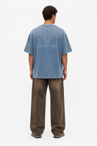 Erkek Far From Basic Yıkamalı Oversize T-Shirt Bebe Mavi - 2