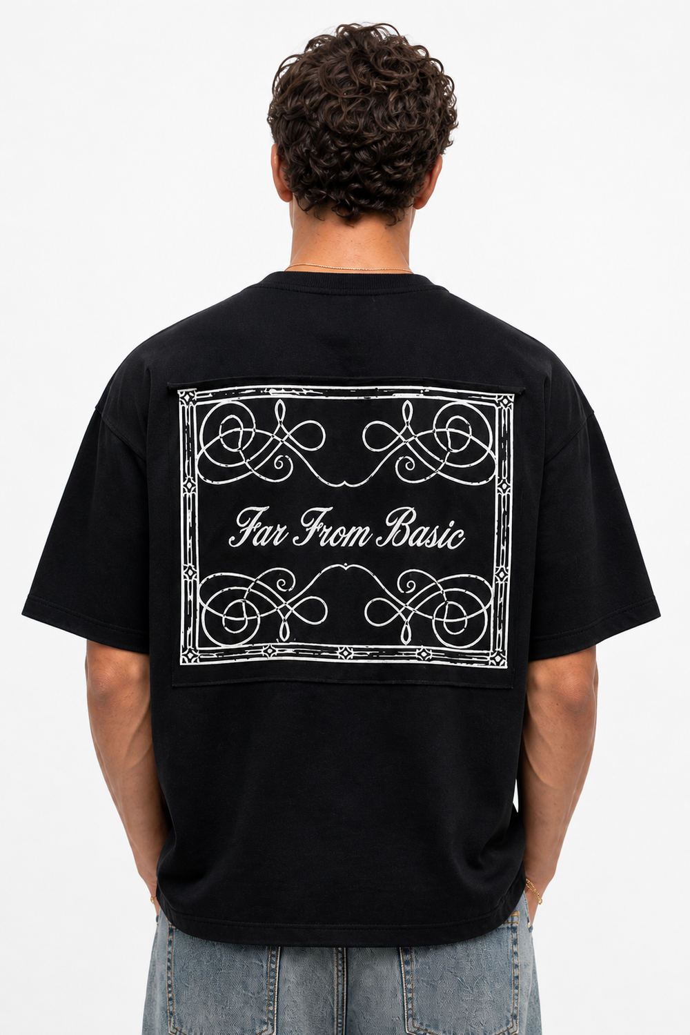 Erkek Ffb Nakışlı Oversize T-Shirt Siyah - 0